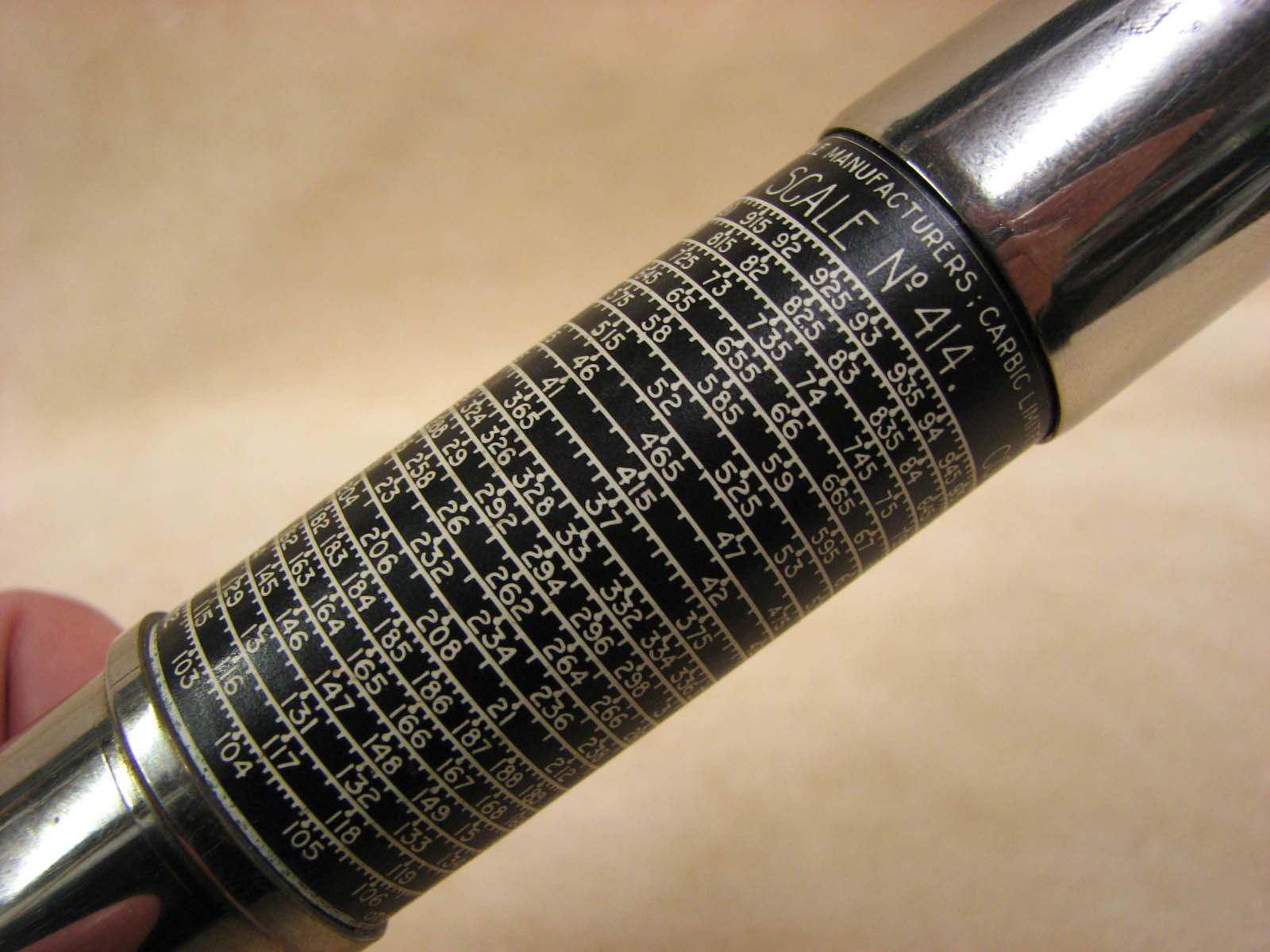 1920s Otis King Model K type A calculator with rare white on black scales